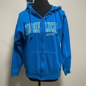 Pacific & Co. Men’s Blue Full-Zip Hoodie w "CABO SAN LUCAS MEXICO" Size SMALL
